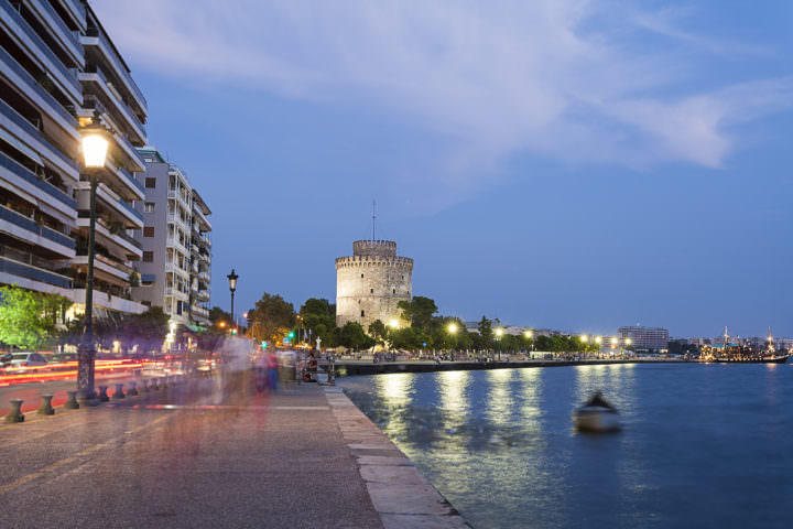 The white tower at Thessaloniki city in Greece